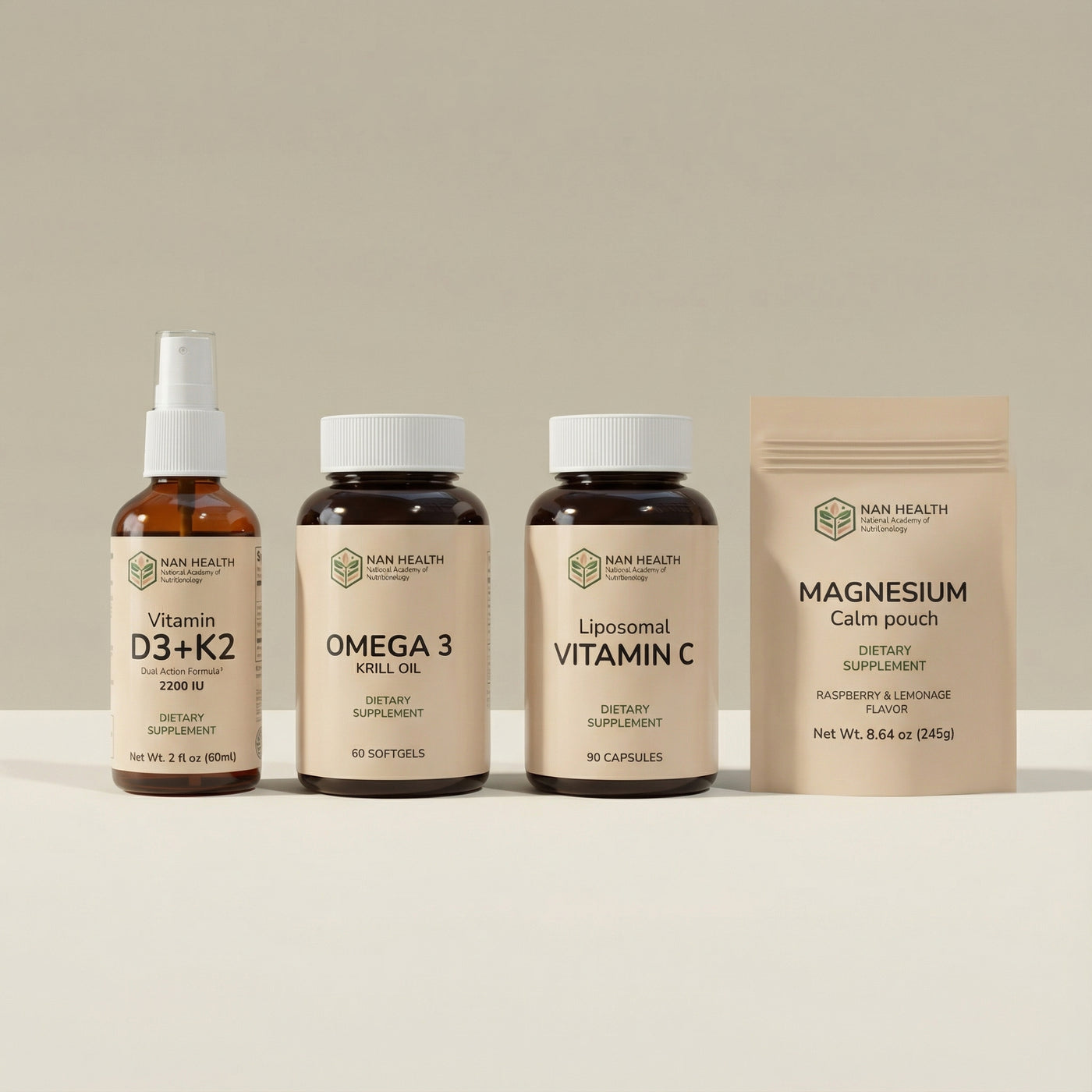 Health Essentials Dietary Supplement Bundle for One Person